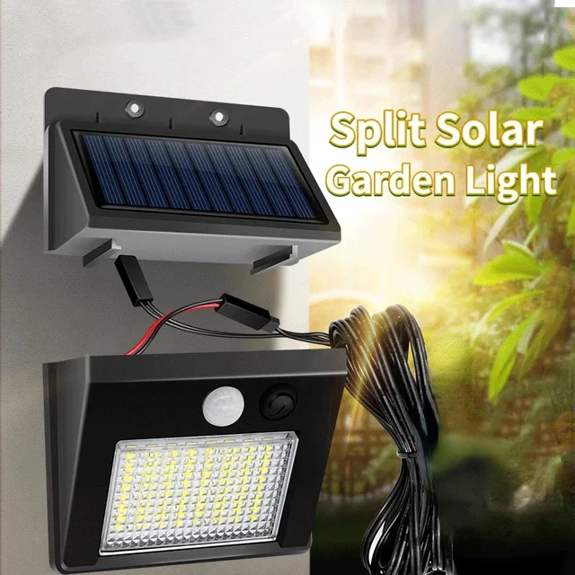 48 LED lumière solaire fendue PIR capteur de mouvement applique murale lampe solaire extérieure IP65 étanche solaire Countyard jardin applique murale 1