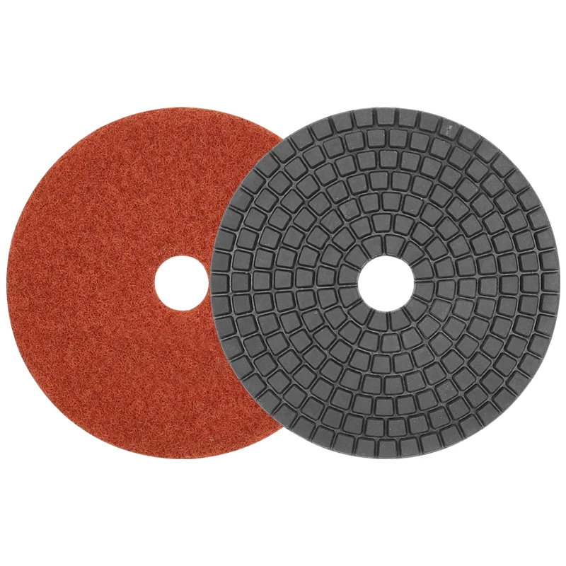 Flexible 4 Diamond Polishing Pad for Wet/Dry Stone & Concrete Polishing