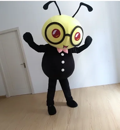 

New Adult Character Black Bee Mascot Costume Halloween Christmas Dress Full Body Props Outfit Mascot Costume