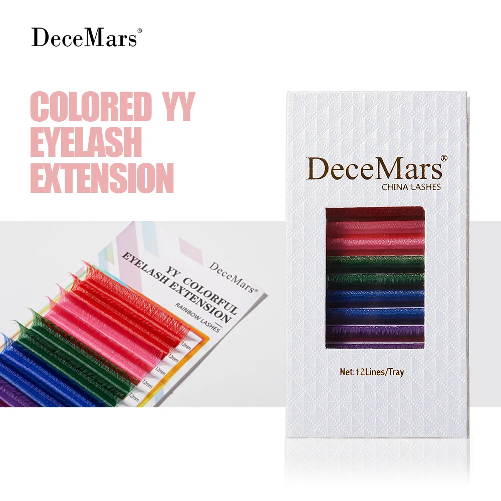 装飾カラーのつけまつげ,12ライン - AliExpress