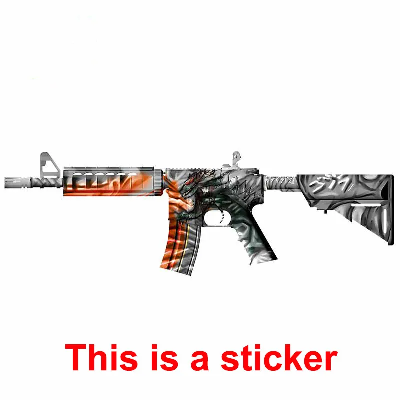 13cm *5CM for CSGO M4A4 Fashion Car Stickers Vinyl Material Decal Anime Car  Accessories Waterproof for JDM SUV R