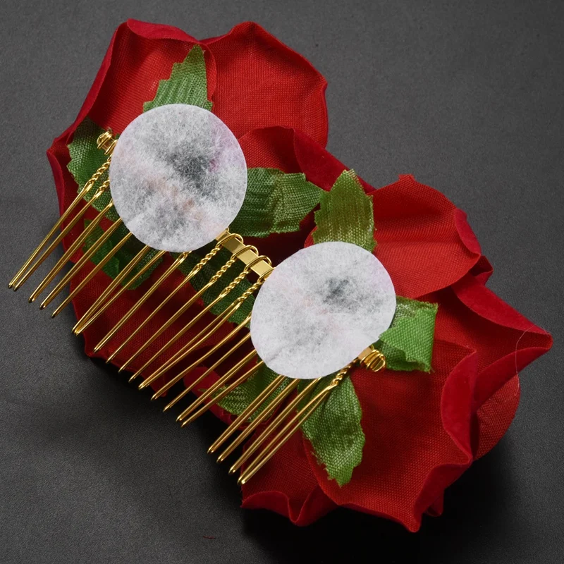 Rose Flower Hair Clip Slide Flamenco Dancer Pin Flower Brooch Lady Hair Styling Clip Accessories