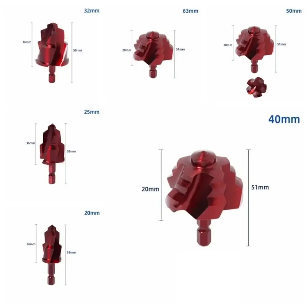 Spiral PPR Lifting Drill Bit 15-31mm Hex Shank Stepped Drill Bit High-Speed Steel High Hardness Water Pipe Expansion Drill Bit