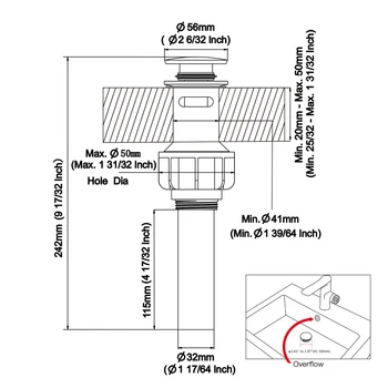 Pop Up ปุ่มท่อระบายน้ําห้องน้ําอ่างล้างจานปลั๊ก Drainer Siphon Waste Stopper อ่างล้างหน้าก๊อกน้ําอุปกรณ์เสริมอ่างล้างหน้าท่อสีดําทองเงิน 2