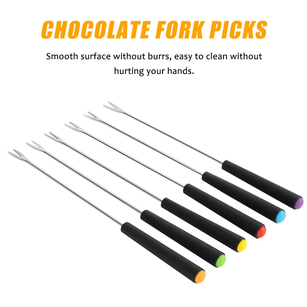 Forks Fondue Fork Skewers Marshmallows Sticks Picks Marshmallow Steel Cheese Stainless Chocolate Appetizer Roasting Cocktail