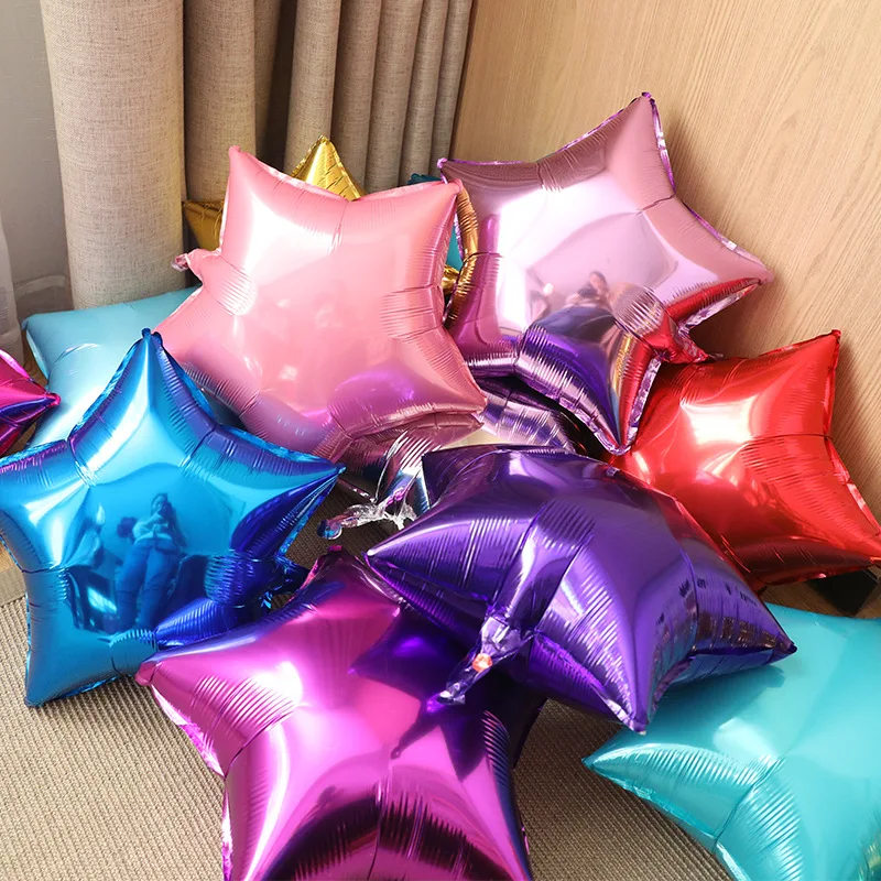10/5/1 Stück Metallische Stern-Folienballons 18/10 Zoll Hochzeit Geburtstag Party Deko Sternballons Neujahr Weihnachten Heliumballon – Detail 4