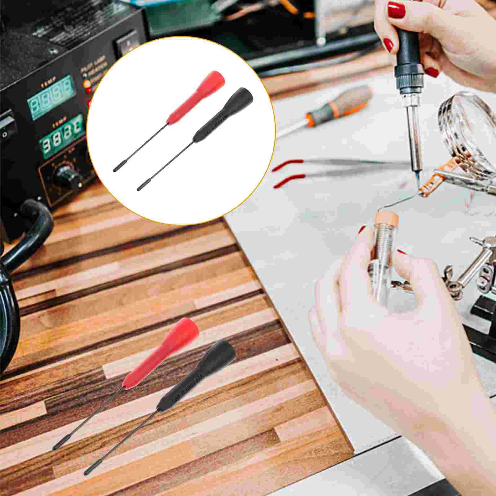 

2 Pcs Test Needle for Banana Plug Diagnostic Tool Paint Tools Multimeter Probes Number Lead