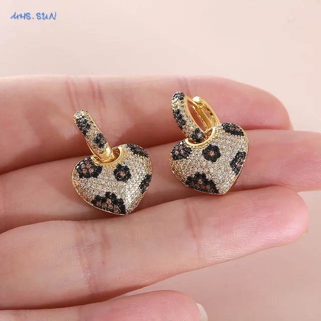 Leopard Heart Earrings 3