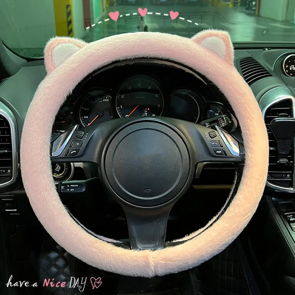 Christmas Kitties Cat Steering Wheel Covers Universal 37-38cm Women Cartoon  Kitten Steering Wheel Protector Fit For Sedan Car - Steering Covers -  AliExpress