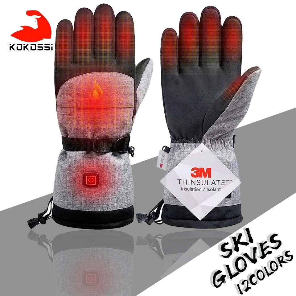 KoKossi Snowmobile Snowboard A Electric Heating B/C/D/E/F Normal Glove