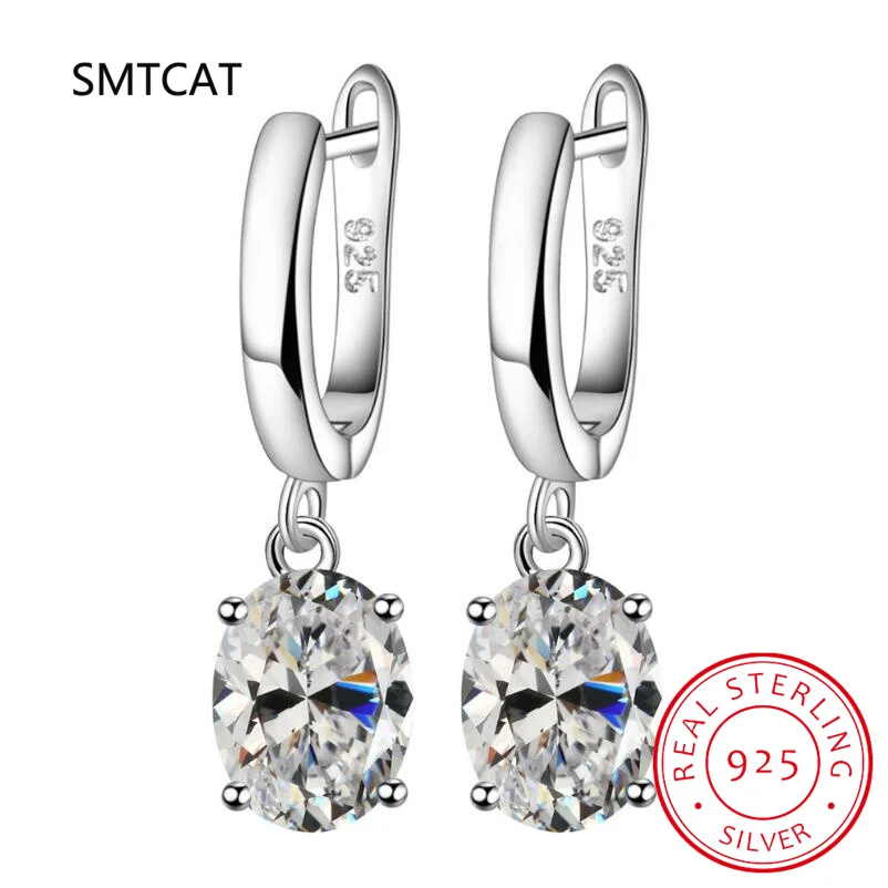 Owalny krój prawdziwy naturalny żółty cytryn 925 srebro stadniny kolczyki dla kobiet moda biżuteria z kamieni szlachetnych