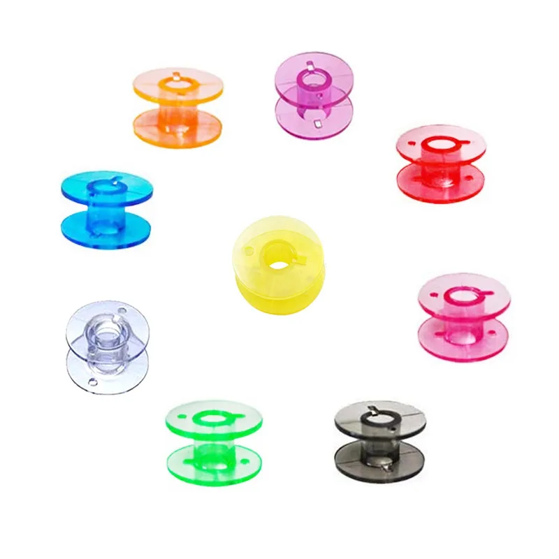Sewing Accessories 25Pcs Empty Bobbins Spools Clear Sewing Machine Bobbins Spools Plastic Storage Box For Household DIY