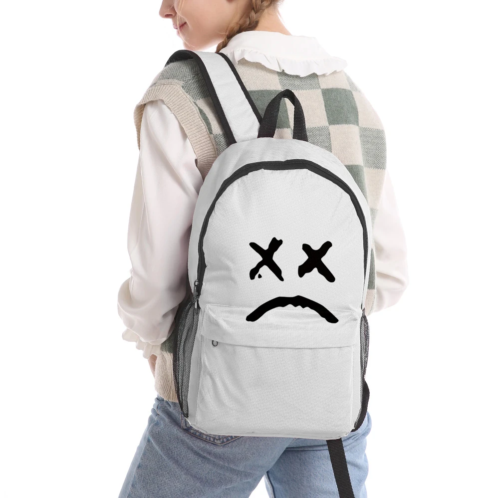 Creative Fashion Funny Lil Peep Notebook Backpacks - 3D Print ...