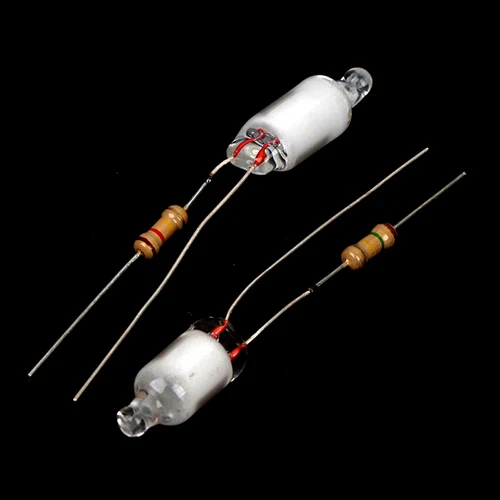 저항기가 있는 미니 네온 전구, 적색, 청색, 녹색, 220V, 6*13mm, 10 개 4