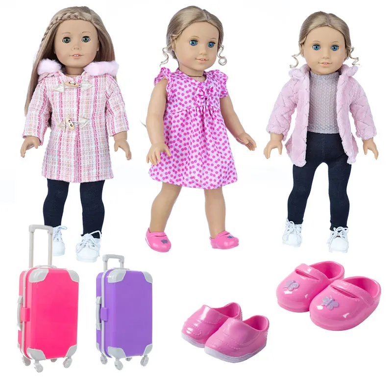 Aeromdale Zapatos Planos Para Muñecas De 18 Pulgadas (46 Cm) – 1 Par, Color Rosa, Accesorios De Moda