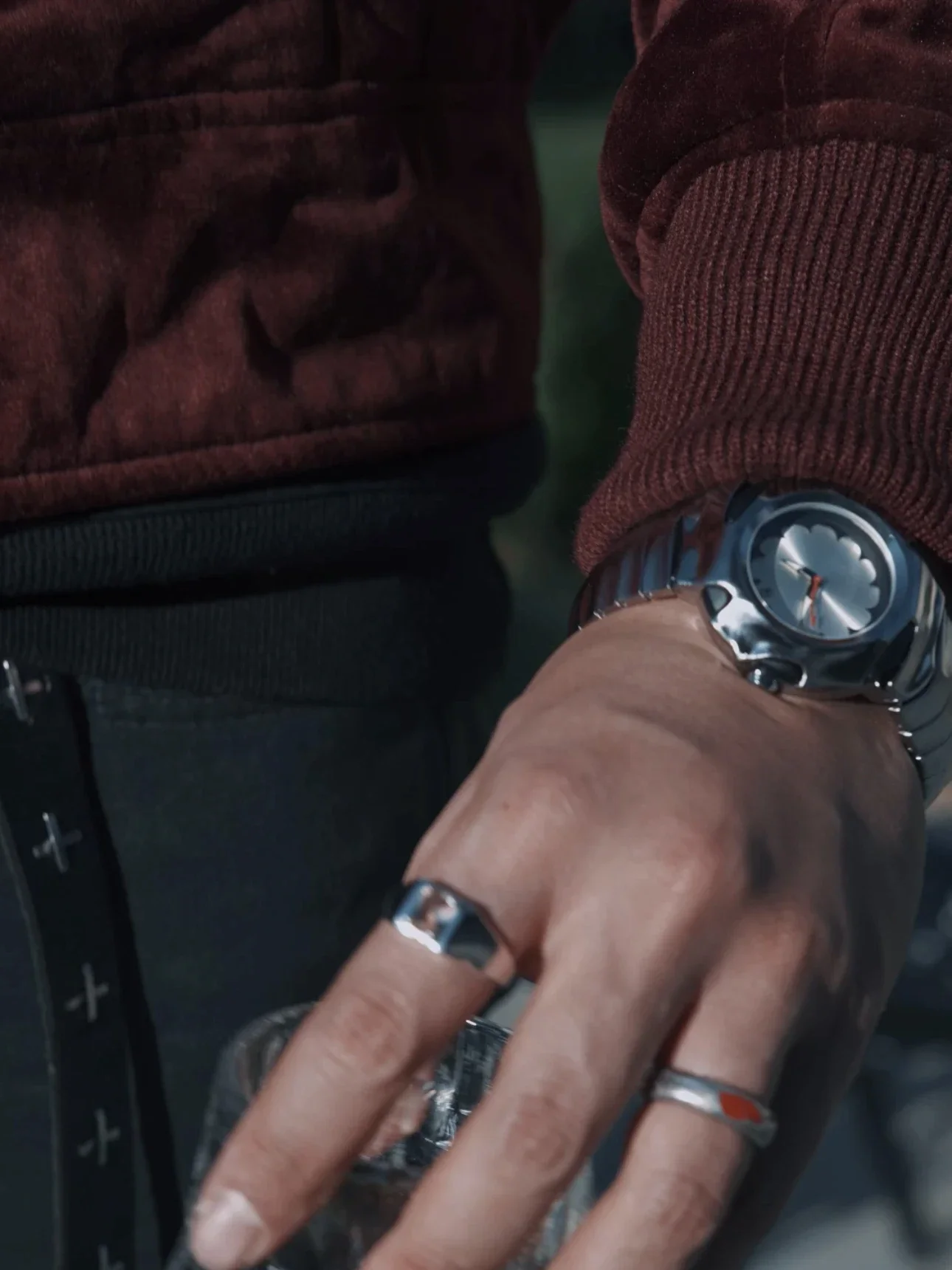 특수 형태의 시계, 오리지널 블레이드, 무기계식, 남성 패션, 인스 스타일, 틈새 디자인