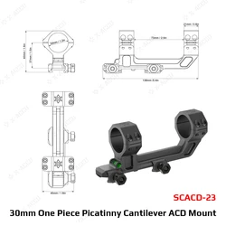 Vector Optics Precision Cantilever Rifle Scope Mount with Bubble Level & Cosine Indicator (SCACD-23)