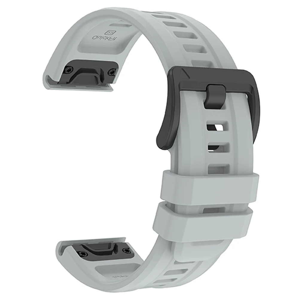 Enhanced Silicone Watch Strap - QuickFit 26/22mm Adjustable Band in Sleek Design