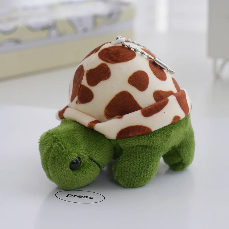 Wholesale 24pcs/lot 10cm Animal Turtle Plush Toys Keyring Cute Stuffed Tortoise Dolls Pendants Key Chain Gifts 4