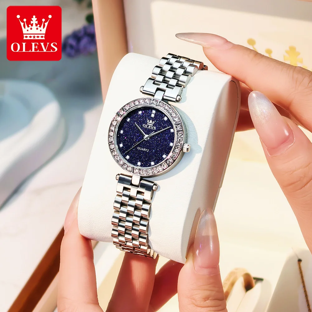 OLEVS 3641 Watch Woman Top Brand Fashion Business Waterproof Quartz Watch For Women Luxury Original Diamond Scale Wristwatch