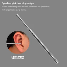 

6PCS Ear Cleaner Wax Removal Tool Earpick Sticks Earwax Remover Curette Ear Pick Cleaning Ear Cleanser Spoon Health Care Earpick