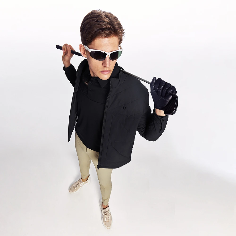 HELIX Men's Woven Jacket Golf Clothing Men Vests Outerwear Jacket for Travel Hiking Running Fishing