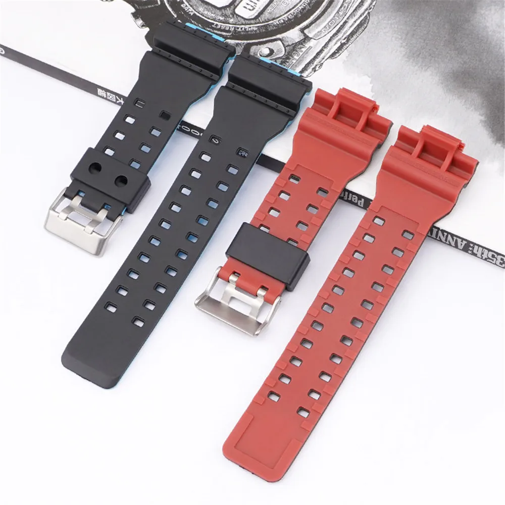 Cinturino In Resina Per Casio G-Shock Ga-100/110/120/150/300/400/700 Gd-100/110/120 G-8900 Gls-100 Accessori In Silicone 16Mm Cinturino Per Orologio