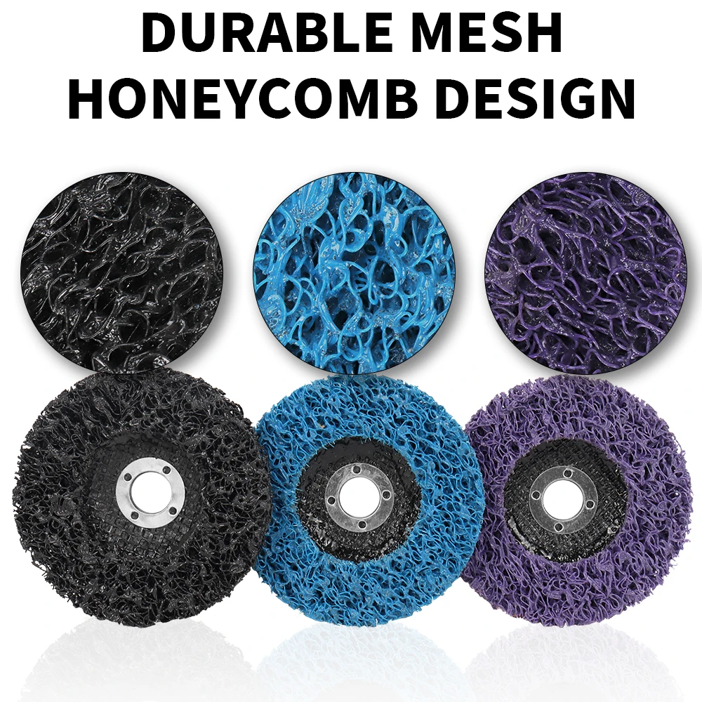 1 Pz 100/115/125Mm Poly Strip Disc Diamante Disco Abrasivo Disco Per Lucidatura Disco Per Motociclette Accessori Per Smerigliatrice Angolare Durevoli