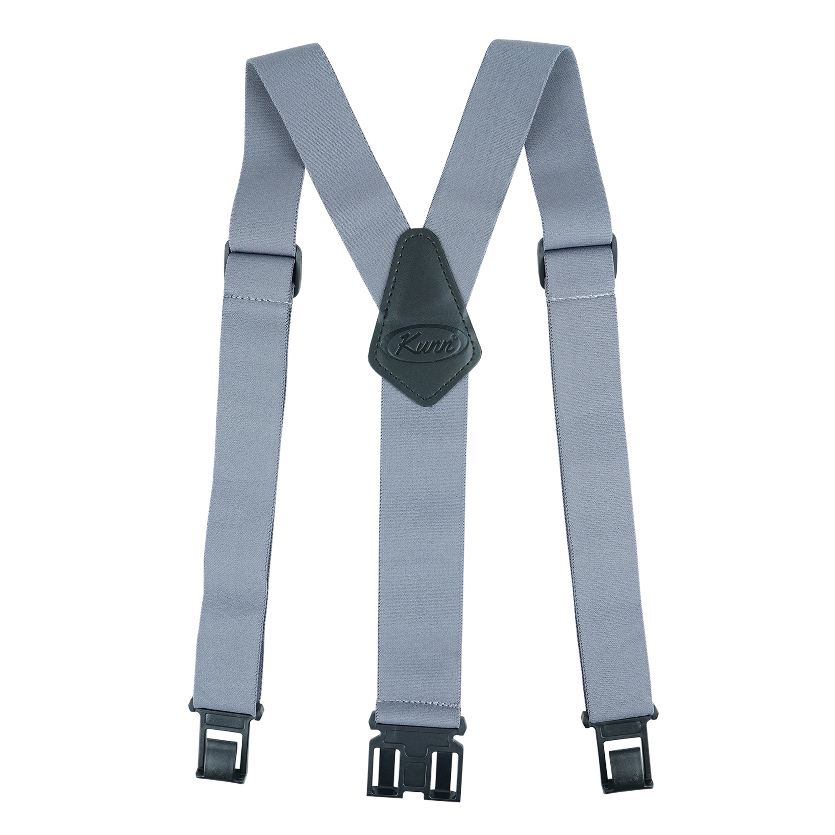 KUNN Bretelle Perry Uomo Larghe 2 Pollici Con Clip Laterali – Elastiche E Resistenti, Colore Nero