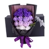 Soap Flower Bouquet with Gift Box Beautiful Flora Scented Bath Soap Flower in Case for Anniversary Valentine's Day Mother Day 2