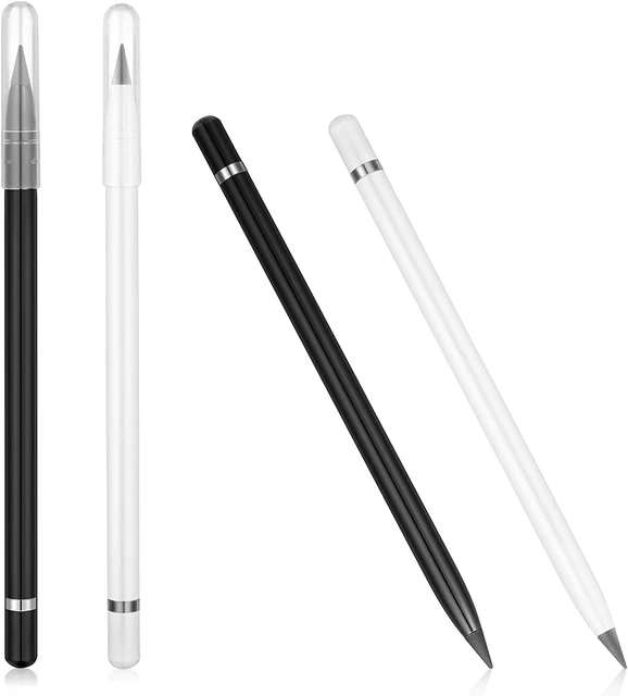 Aluminum inkless pen with eraser