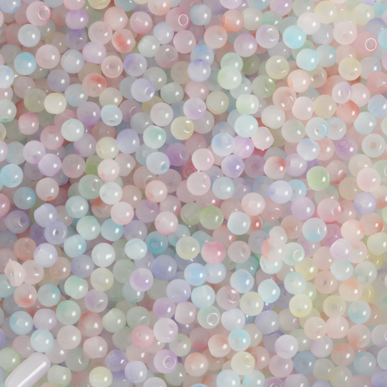 Gradient Blue Pink Purple Glass Beads – 4mm Round