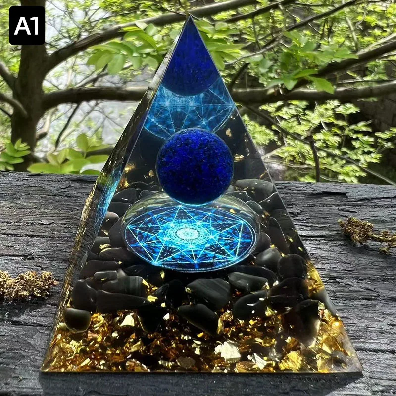 

Dropshipping Transparent Silicone Pyramid Home Office Decoration Ornaments New Crystal Epoxy Resin Pyramid Gift Desktop Ornament