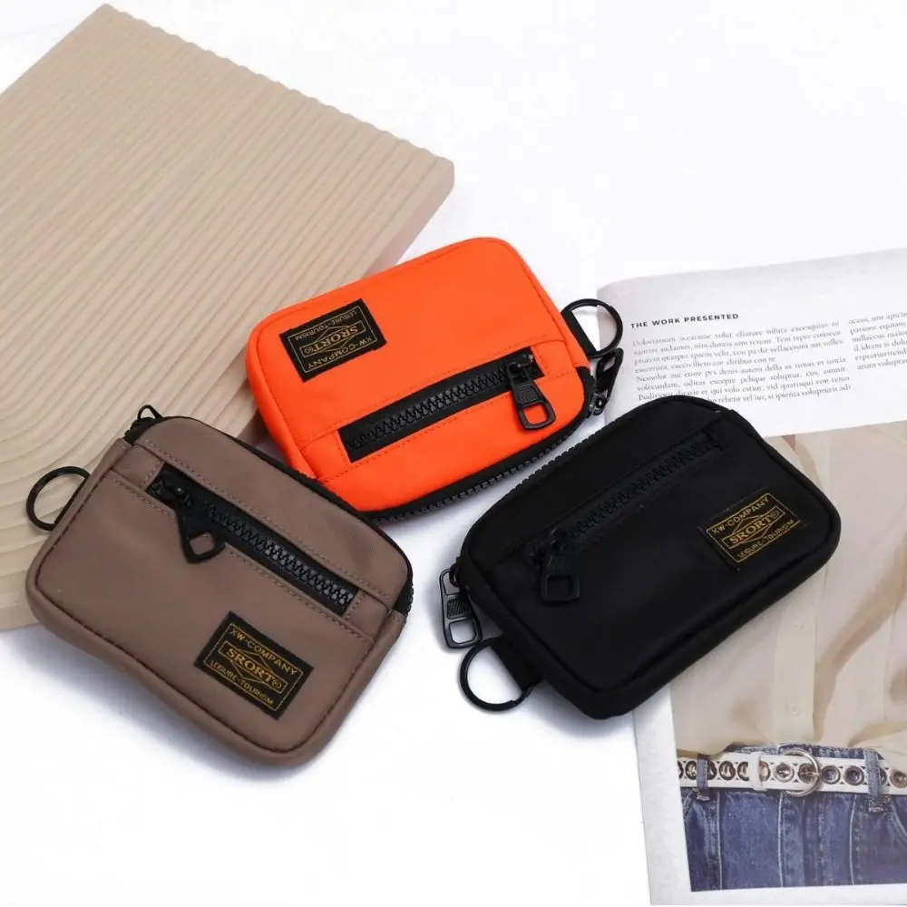 Casual Men’s Coin Purse Canvas Zipper Short Wallet Retro Key Holder Small Money Bag Trend Youth Mini Handbag Best Sellers In Luggage, Bags