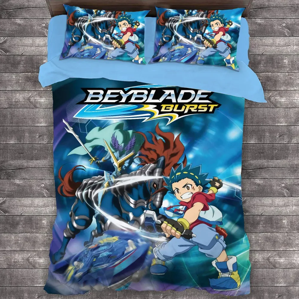 Anime Beyblade Burst Bedding Set Duvet Cover Bedroom Comforter Covers Single Twin King ​Size Quilt Cover Home Textile 2/3PCS 2