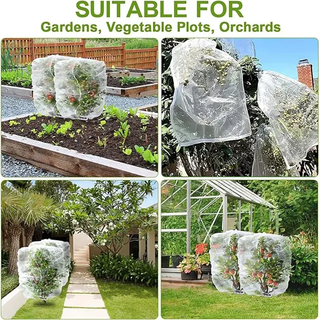 Protection Bags for Plants Cover Mesh Netting for Tree Vegetable Strawberry Grapes Pest Control Anti-Bird Protective Bag 2