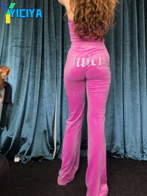 YICIYA TRACKSUIT hoodies Velvet Zipper Sweatshirt And Pants Winter women velour Pant Suit Hoodies Zipper Rhinestone velour suits 1