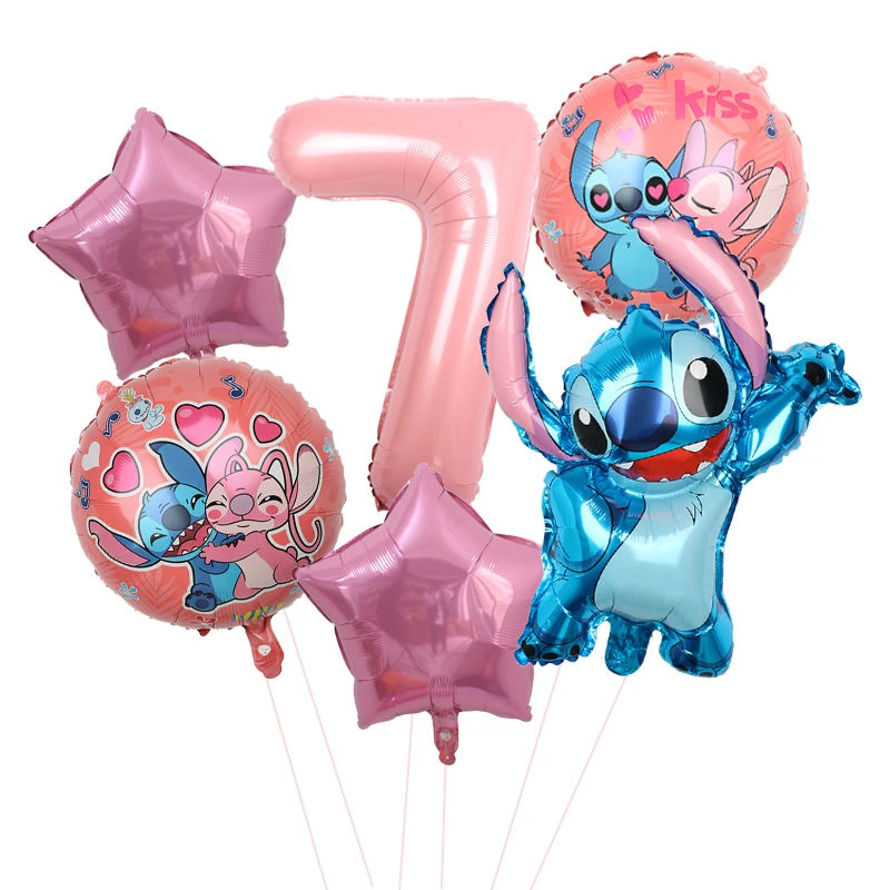 thumbnail image 1 of Decoraciones para fiesta de cumpleaños de Disney Stitch, Lilo y Stitch, servilletas de papel azul, vasos, platos, globos, suministros para baby shower para niños, 1 of 5