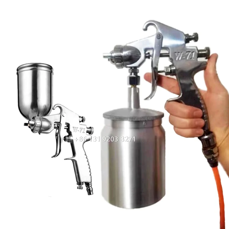 1.0/1.3/1.5/1.8mm W-71 Professional Spray Guns Fine Atomization Sprayer Paint Airbrush Painting Car Aerograph Tool W71 Up Down