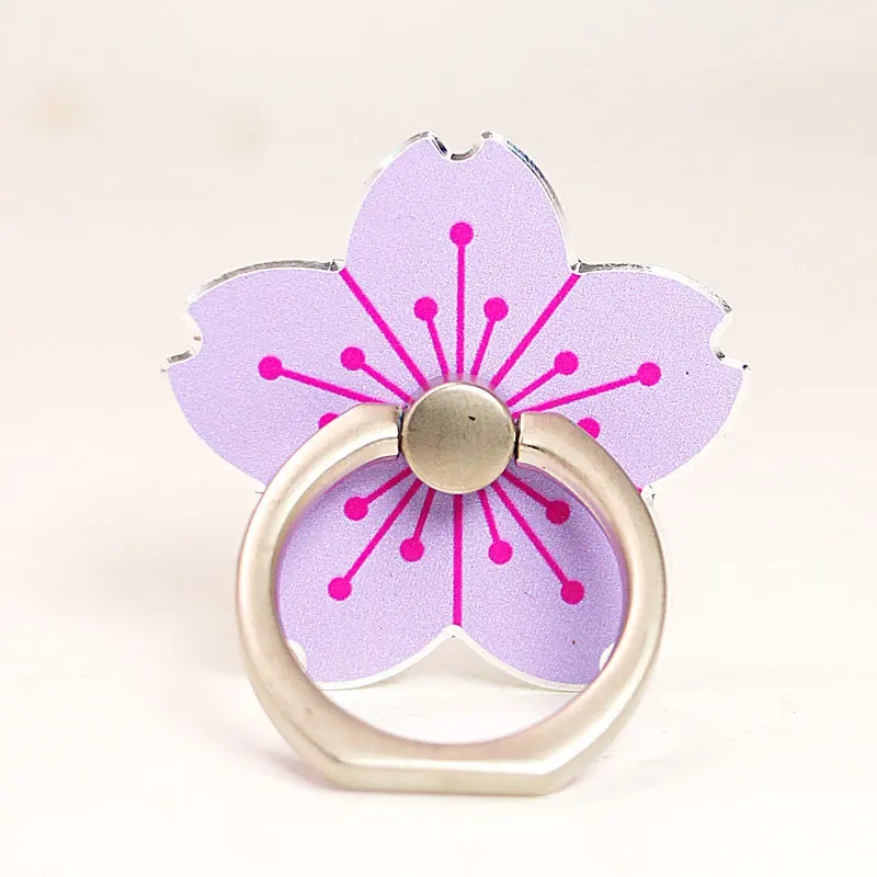 Staffa di supporto per telefono cellulare da tavolo con supporto per anello per telefono in metallo con fiore di ciliegio in lega di supporto per telefono cellulare rotante alla moda - immagine 6