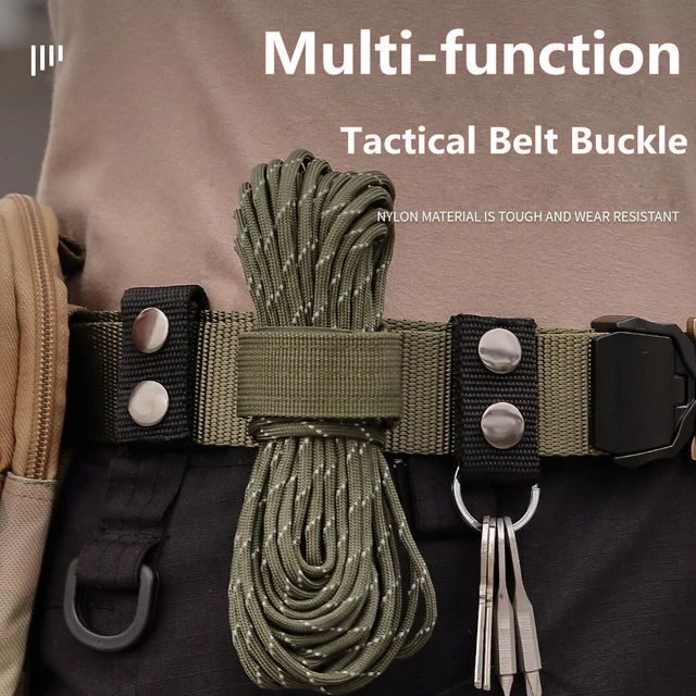1/4/8Pcs Tactical Black Belt Buckle Heavy Duty Belt Keeper Nylon