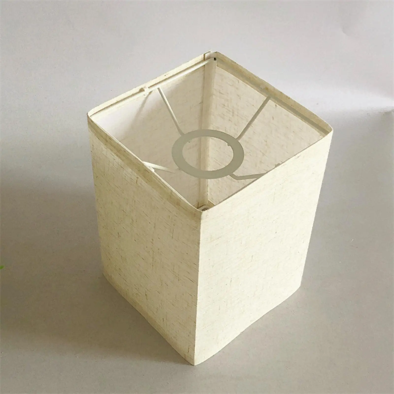 

2/3 Retro Style Drum Lamp Shade Desk Lamp 1Pcs for Dining Room Restaurant Decor Cuboid Beige