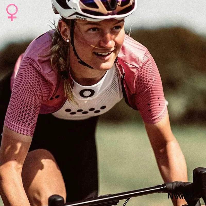 Cycling jersey women Colorful rainbow color series short air mesh sleeve cycle wear MTB Female bike riding shirt