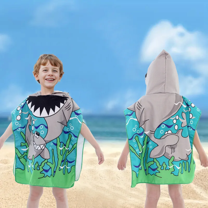 Bathrobe Bath Towel Toddler Hooded Beach Towel Kids Boys Girls