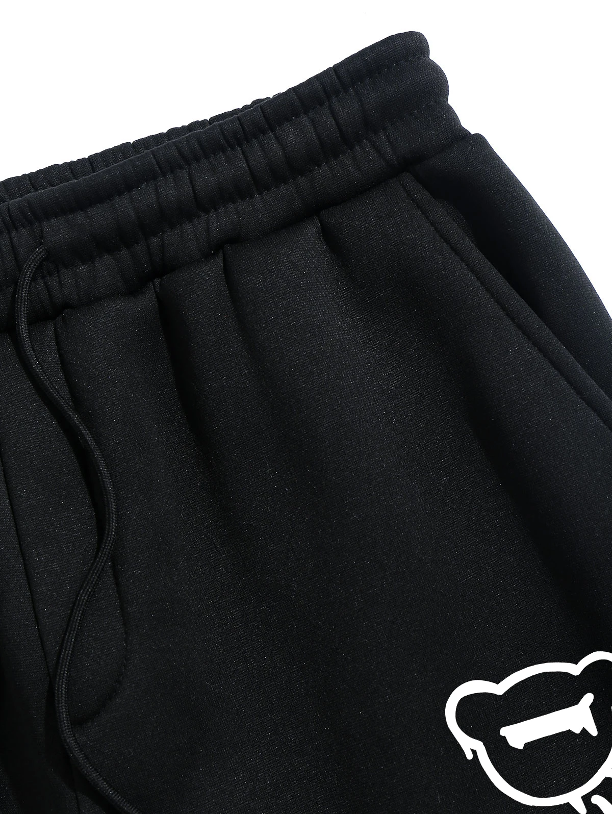 ZAFUL Drippy Bear Pattern Fleece Thermal Lined Jogger Sweatpants 3
