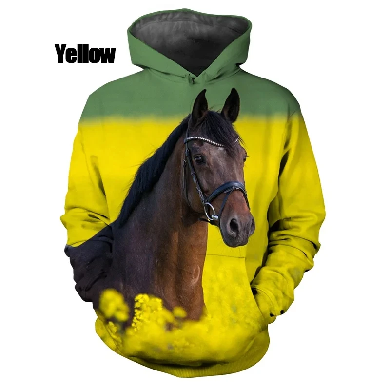 

Hot Sale Sweatshirts 3D Horses Print Hoodie Men/Women Fashion Casual Long Sleeve Pullover kids hoodies Harajuku Streetwear coat
