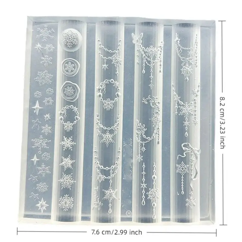 새로운 꽃 모양 리본 말 모양 실리콘 릴리프 디자인 네일 아트 몰드 3D 데코레이션 액세서리 전사 템플릿 네일 살롱용