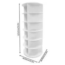 7-Tier Rotating Shoe Rack Tower 360° Spinning Free-Standing Shoe Organizer Space-Saving Holds 28+ Pairs Durable