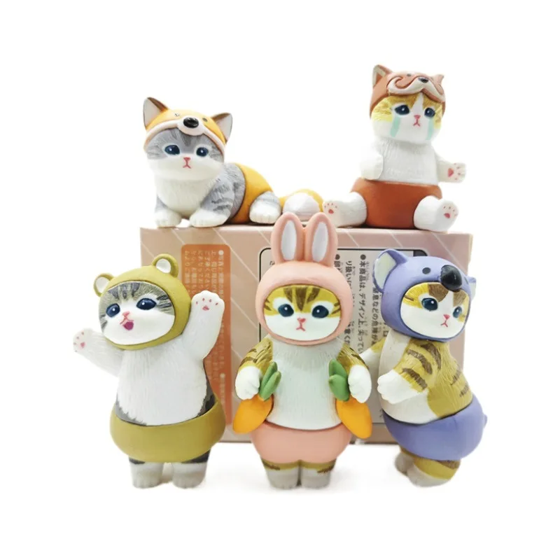 ウサギにゃん モフサンド フィギュアセット 15体 mofusand ネコ ねこ Mofusand-動物のドレスアップシリーズのおもちゃ、ウサギの