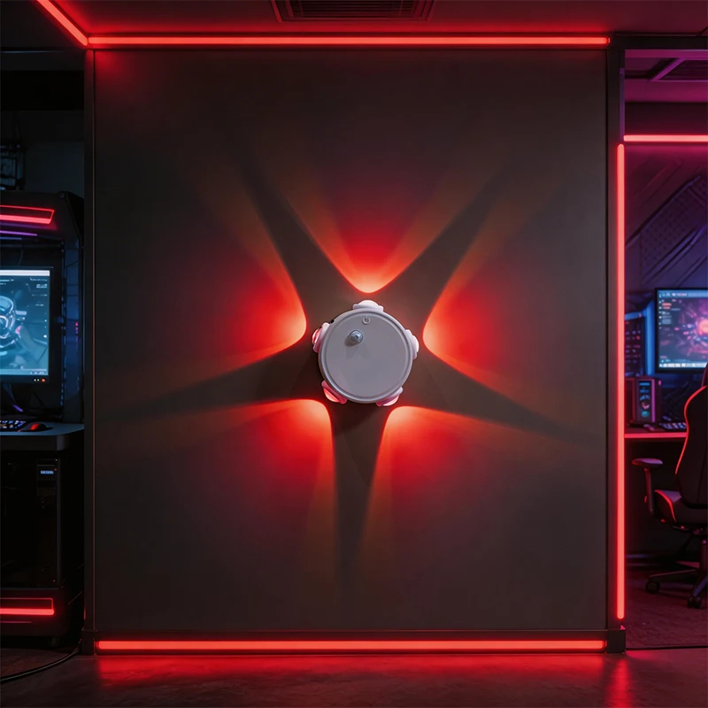 LED PIR Night Light with Motion Sensor RGB Rechargeable Magnetic Wall Lamp Mood Ambient Light for Cabinet Hallway Stair